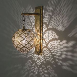 Lampe suspendue décorative en laiton, style antique, style temple indien, luminaire suspendu Diya pour salon, balcon, décoration spirituelle et festive - Product Image 4