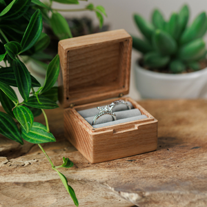 Boîte à bague de fiançailles, boîte à alliances, boîte de demande en mariage, boîte à alliances pour le porte-alliances, boîte à alliances en bois, boîte à alliances pour anniversaire - Product Image 2