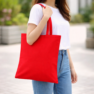 Bolsa de Mano Personalizable de Algodón Grueso, Biodegradable, Reciclable, con Impresión en Seda, para Compras, Promociones, Transporte, Reutilizable, Ecológica - Product Image 1