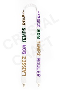 CRYSTAL CRAFT 4681 Vintage Style Beaded Ribbon <b>Strap</b> Hook with Customizable Text Eco-Friendly Handbag Accessories - Product Image 3