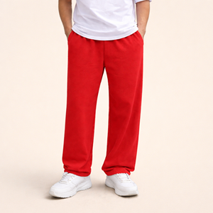 OEM Custom Logo Puff Print <b>Oversize</b> <b>Sweatpants</b> Basic Sports Casual Pants with Pockets Solid Color - Product Image 3