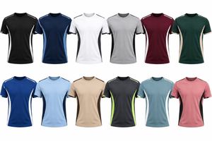 <b>Men's</b> <b>Navy</b> <b>Blue</b> White Solid Front Long Casual Regular Fit O-Neck Knitted Polyester Blank <b>T</b>-<b>Shirt</b> - Product Image 6