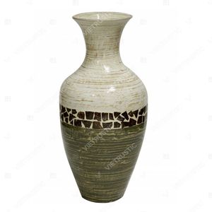 Vietrustic Wholesale Floral Vase Lacquer Spun Bamboo Vase Capiz Inlaid <b>For</b> <b>Table</b> Décor <b>Plant</b> Vase - Product Image 5