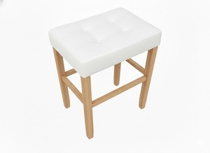 Tabouret de bar moderne en cuir PU sans dossier, tabouret de comptoir rembourré pour cuisine - Product Image 2