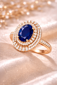 แหวนค็อกเทลหรูหราทรงวงรีประดับเพชรแบบแฟนซี ทอง 14K สำหรับสุภาพสตรี น้ำหนัก 1.2 กะรัต เพชรเลี้ยงในห้องปฏิบัติการ ประดับเพชรด้านข้าง 138 เม็ด ของขวัญสำหรับงานหมั้น - Product Image 4