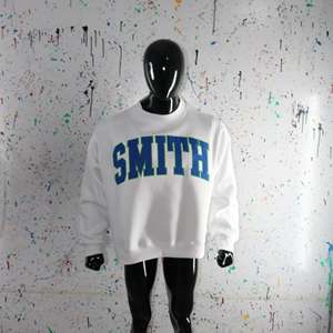 Sudadera SMITH ASH GREY con cuello alto, 100% algodón, con apliques bordados, cuello ancho, URBAN PRODUCTIONS - Product Image 5