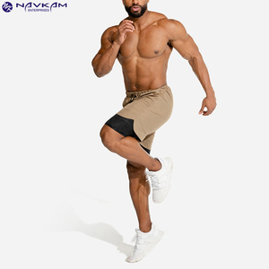 High Quality Men's Casual Sport Running Shorts Quick Dry Waterproof Breathable Canvas <b>Drawstring</b> Pockets Customized - Product Image 2