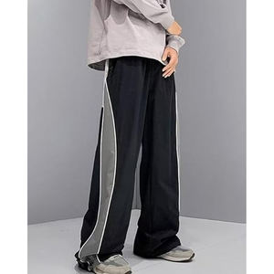 <b>Men's</b> Streetwear <b>Baggy</b> Sweatpants Wide Leg Side Stripe Joggers Hip Hop Loose Track Pants Casual Oversized <b>Trousers</b> Y2K Fashion - Product Image 2