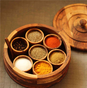 Wood Spice <b>Box</b> Wood Triangular Spice <b>Box</b> With Spoon Hand Wash Only Durable <b>Herb</b> & Spice Tools - Product Image 6