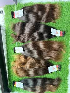 Raw Indian Natural Remy Bulk Hair West Bengal Temple Cut 1000gm Natural Color Single Drawn - Product Image 6