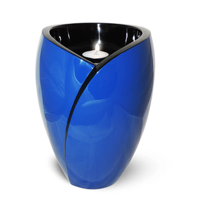 Urne funéraire en métal noir doré pour le stockage des cendres funéraires - Product Image 3