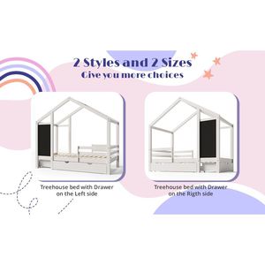Letto a Castello Bianco con Opzione a Due Moduli, Lavagna e Cassetti per Bambini - Product Image 5