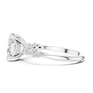 Anillo de Compromiso con Diamante de Corte Ovalado para Mujer, Oro Sólido de 14K, Certificado IGI, Corte Excelente, VVS1 - Product Image 1