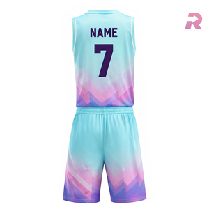 เสื้อบาสเก็ตบอลคุณภาพสูงสั่งทำได้  แบบยูนิเซ็กซ์ ไซส์ใหญ่ ระบายอากาศได้ดี ทนทาน ผ้าตาข่าย พิมพ์ลายแบบซับลิเมชั่น พร้อมชื่อและหมายเลข สำหรับทีมกีฬา - Product Image 2