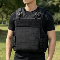 Gilet tactique léger, sangles d'épaule et latérales réglables à déconnexion rapide, gilet tactique respirant pour la chasse, les activités de plein air