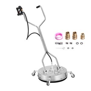 Pulitore per superfici in acciaio inossidabile da 20 pollici per idropulitrice, 4500 PSI massimi, connettore da 3/8 pollici con maniglie e ruote - Product Image 1