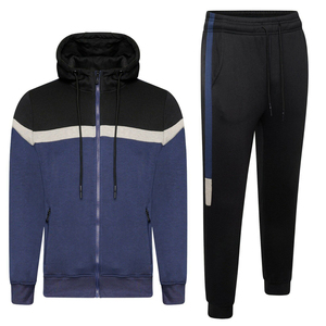 Hot Selling Unisex Plus Size Two Tone Hooded Sweatpants Custom Logo Screen Printing Sportswear Tracksuit for Winter Clothing - Product Image 3