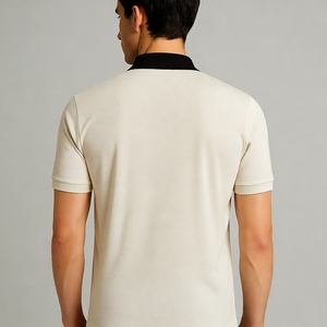 Polo respirant pour homme en tissu léger mélangé coton, coupe décontractée confortable, idéal pour le bureau, le golf et les voyages. - Product Image 5