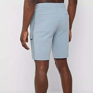 Ensemble T-shirt et short d'été pour homme, col rond, tricoté, 100 % coton, respirant, style décontracté, color block - Product Image 4