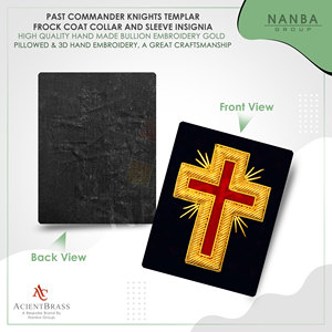 Insignia Dorada de la Manga del Abrigo de los Caballeros Templarios Anteriores Comandantes |   Accesorios de los Caballeros Templarios - Product Image 2