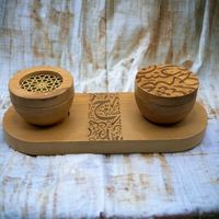 Brûleur à Bakhoor en bois arabe Mabkhara, sculpté au laser, pour encens Oud, avec calligraphie islamique, support à Bakhoor, décoration d'intérieur, cadeau