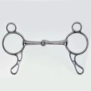 Bocado de equitación tipo gag para competición de polo, equipo ecuestre para montar a caballo - Product Image 2