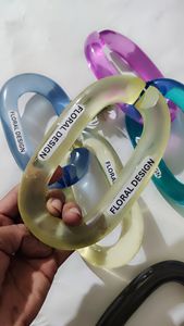 Cadena de eslabones de resina colorida para decoración de pared, divisor de ambientes DIY y accesorios para cortinas - Product Image 6