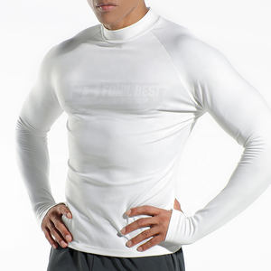 Camisetas Deportivas para Hombre, de Secado Rápido, Corte Regular, Manga Larga, Cuello Redondo y Diseño con Orificios para los Dedos, Algodón Casual, Logotipo Frontal - Product Image 1