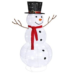 60*60*120cm 30.00V 3.60W Bonhomme de neige blanc en polaire pour jardin, décoration de Noël, remplace le produit 62175283, lumières de Noël - Product Image 6