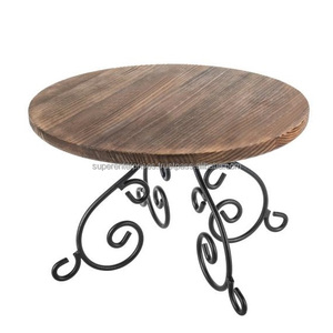 Présentoir à gâteau design autocollant avec finition personnalisée à un seul étage et design disponible Présentoir à gâteau en métal de tailles multiples - Product Image 6