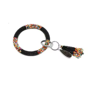 Trendy Handmade Beaded Seed Beads Keychain Design Unique Seed Beads Embroidery Keychain Stylish Pattern - Product Image 2