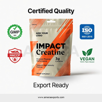Créatine monohydrate en poudre en sachet de 3 g, marque privée OEM, complément alimentaire, approvisionnement en vrac