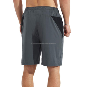 กางเกงขาสั้นเล่นกีฬาสีเทาเข้มสำหรับผู้ชายกางเกงขาสั้นเล่นกีฬาออกกำลังกายในยิมแห้งเร็วระบายอากาศได้ดีติดโลโก้ออกแบบได้ตามต้องการ - Product Image 6