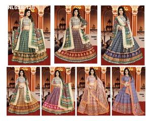 Vêtements ethniques de haute qualité, tendance, en soie Dola avec impression numérique, ensemble Lehenga Choli & Dupatta, fabricant d'Inde - Product Image 2