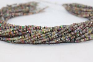 ลูกปัดแซฟไฟร์ธรรมชาติทรงรอนเดลเหลี่ยมเพชรพลอย ขนาด 3 มม. ยาว 16 นิ้ว น้ำหนักปรับแต่งได้ สำหรับทำเครื่องประดับ - Product Image 2