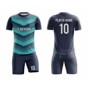 Custom Sublimated <b>Soccer</b> Jersey Set Red Geometric Pattern Crew Neck Short Sleeve Moisture Wicking Men's Athletic Uniform - Product Image 2