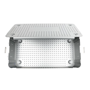 Boîte autoclave en aluminium perforé pour la stérilisation des instruments chirurgicaux avec couvercle, conteneur stérilisé Salaar, certifié CE ISO - Product Image 3
