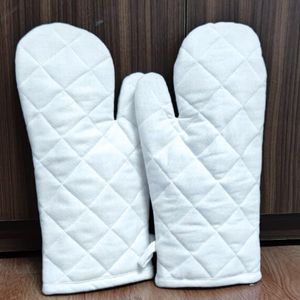 Guantes de Cocina Blancos 100% Algodón, Resistentes al Calor, para Hornear y Cocinar - Product Image 2