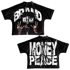 T-shirts pour hommes sur mesure, effet délavé, coupe courte, surdimensionnés, imprimés DTG, streetwear, manches courtes - Product Image 6