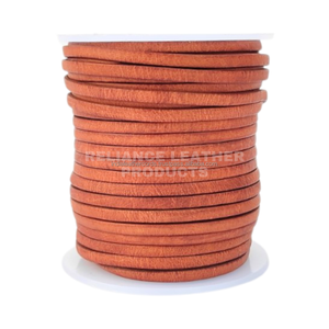 <b>Round</b> Brown Leather Cord Roll for Bracelet Making Jewelry Findings Components - Product Image 3