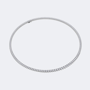 Collier tennis en diamants ronds sertis à griffes 11,50 CTW - Product Image 2