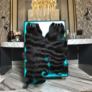 Extensiones de Cabello Indio Remy Virgen de Lujo con Doble Trama, Cabello Crudo de Donante Único para Cabeza Completa, Grado 12A, Suave y Brillante, Personalizable - Product Image 5
