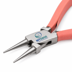 Alicates Profesionales de Punta Redonda para Joyería, Acero Inoxidable, Herramienta para Enrollar Alambre y Abalorios con Mango Ergonómico de PVC - Product Image 1