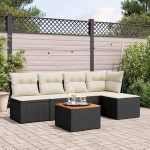 Conjunto de Sofás Negros para Jardín, Muebles de Patio - Product Image 1