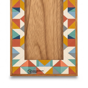 Marco de Madera Minimalista con Geometría Colorida |   Marco Moderno para Exhibición de Fotos - Product Image 4
