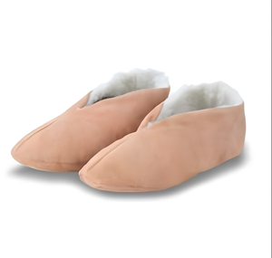 <b>Women's</b> Fuzzy <b>Moccasins</b> Genuine Leather Winter <b>Slippers</b> Plush Lined Indoor Outdoor Shoes - Product Image 5