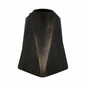 Minimalist Metal Tabletop Vase with Geometric Design Handmade for Modern Home Decor - Product Image 2