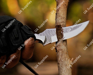 Cuchillo de campamento forjado a mano para herrador, con mango de hueso de camello y funda de cuero, personalizable, venta al por mayor, soporte ODM/OEM - Product Image 4