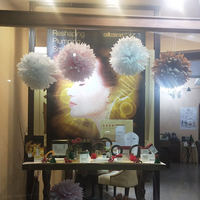 Fleurs en papier de soie classiques de 17 pouces, boules PomPom, 3 pièces/sac en polyéthylène pour la décoration intérieure de mariage et de fête, fournitures pour baby shower