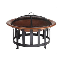 Brasero de Exterior OEM de Cobre Antiguo y Negro con Soporte, Venta al por Mayor y Proveedor de Braseros de Alta Calidad - Product Image 3